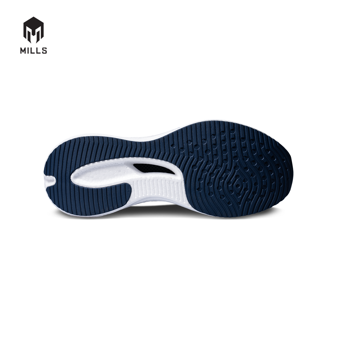Mills Sepatu Lari Running Shoes Dynaplate Fineknit White / Tosca / Navy 9103602