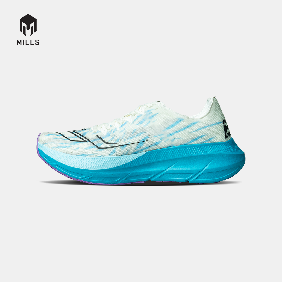Mills Sepatu Lari Running Shoes Enermax Cushion M2 White / Pine Green / Purple 9104004