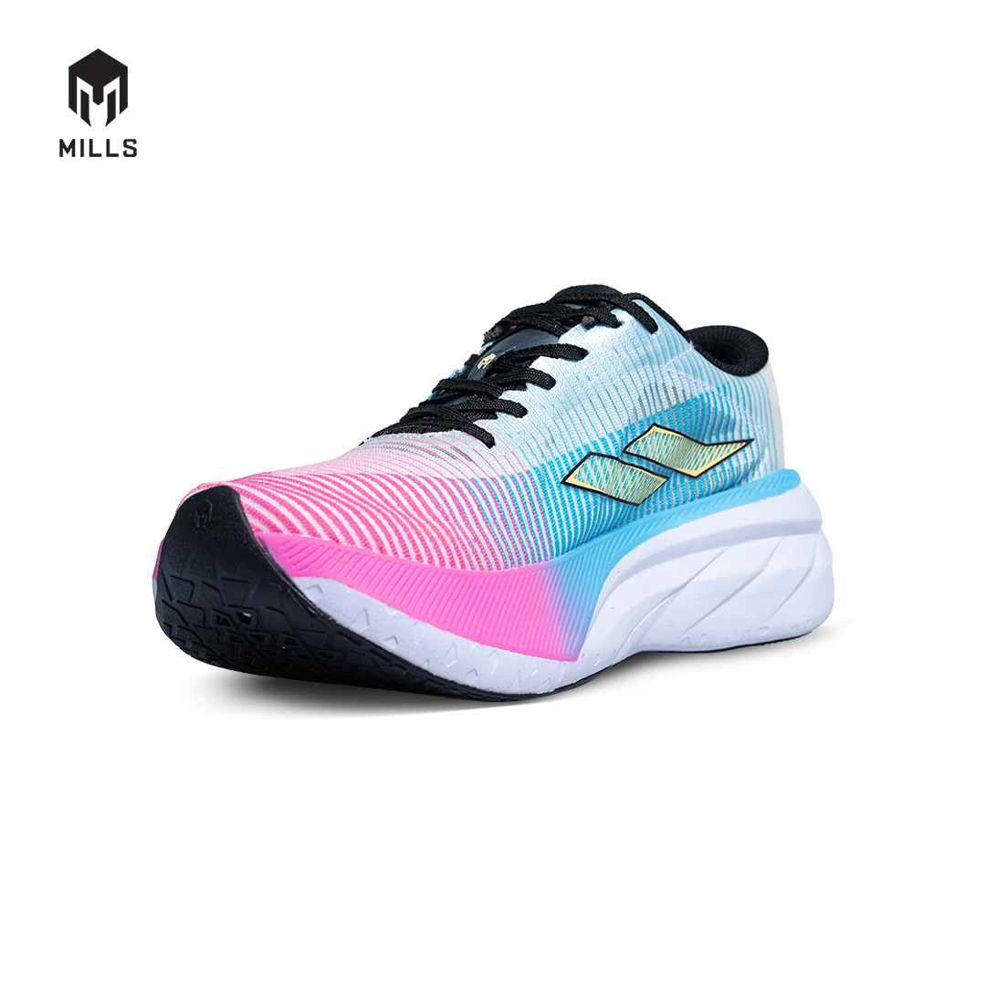 Mills Sepatu Lari Running Shoes Enerstrike Blitz White / Magenta / LT Blue 9104104