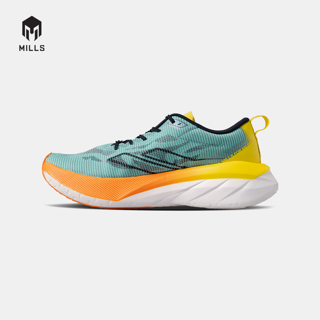 MILLS SEPATU LARI RUNNING SHOES ENERSTRIKE BLITZ M2 PASTEL.JADE/ORANGE/NEON.YELLOW 9104106