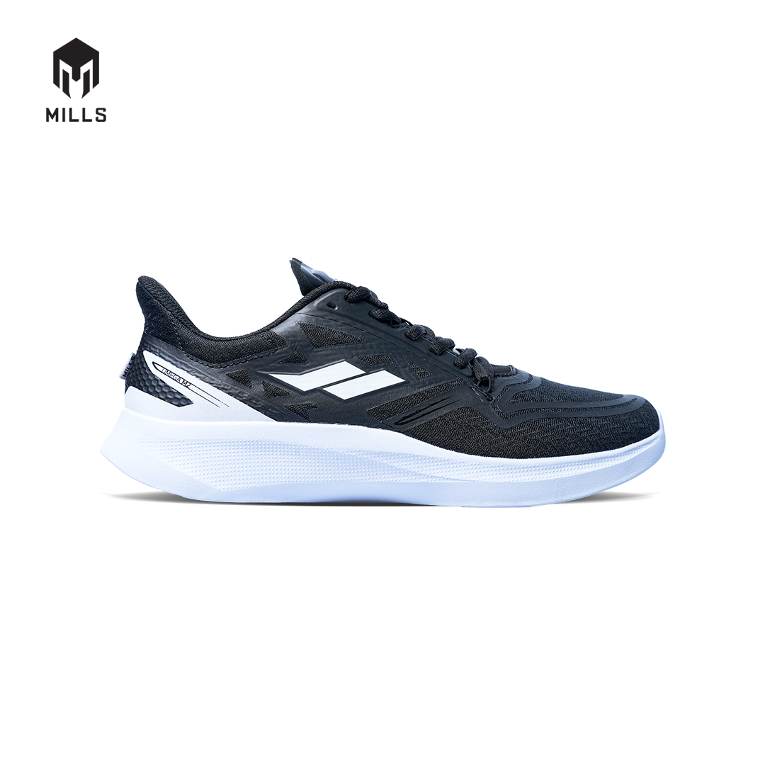 Mills Sepatu Lari Running Shoes Treximo Omega M2 Black White 9105001
