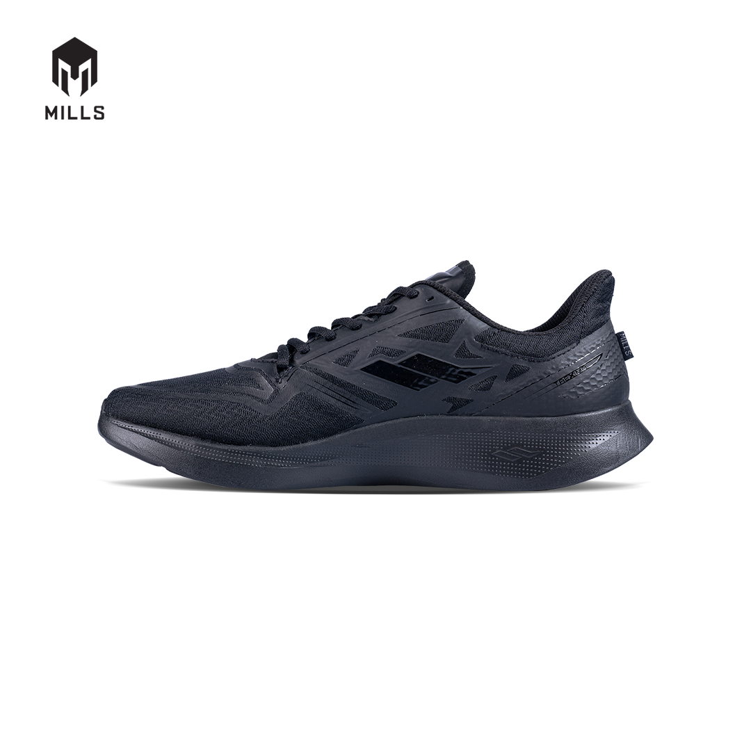 Mills Sepatu Lari Running Shoes Treximo Omega M2 Triple Black 9105004