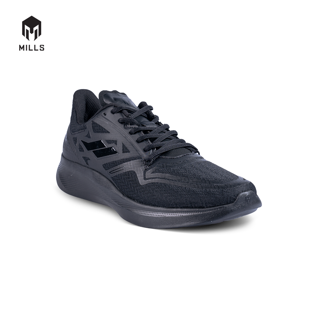Mills Sepatu Lari Running Shoes Treximo Omega M2 Triple Black 9105004