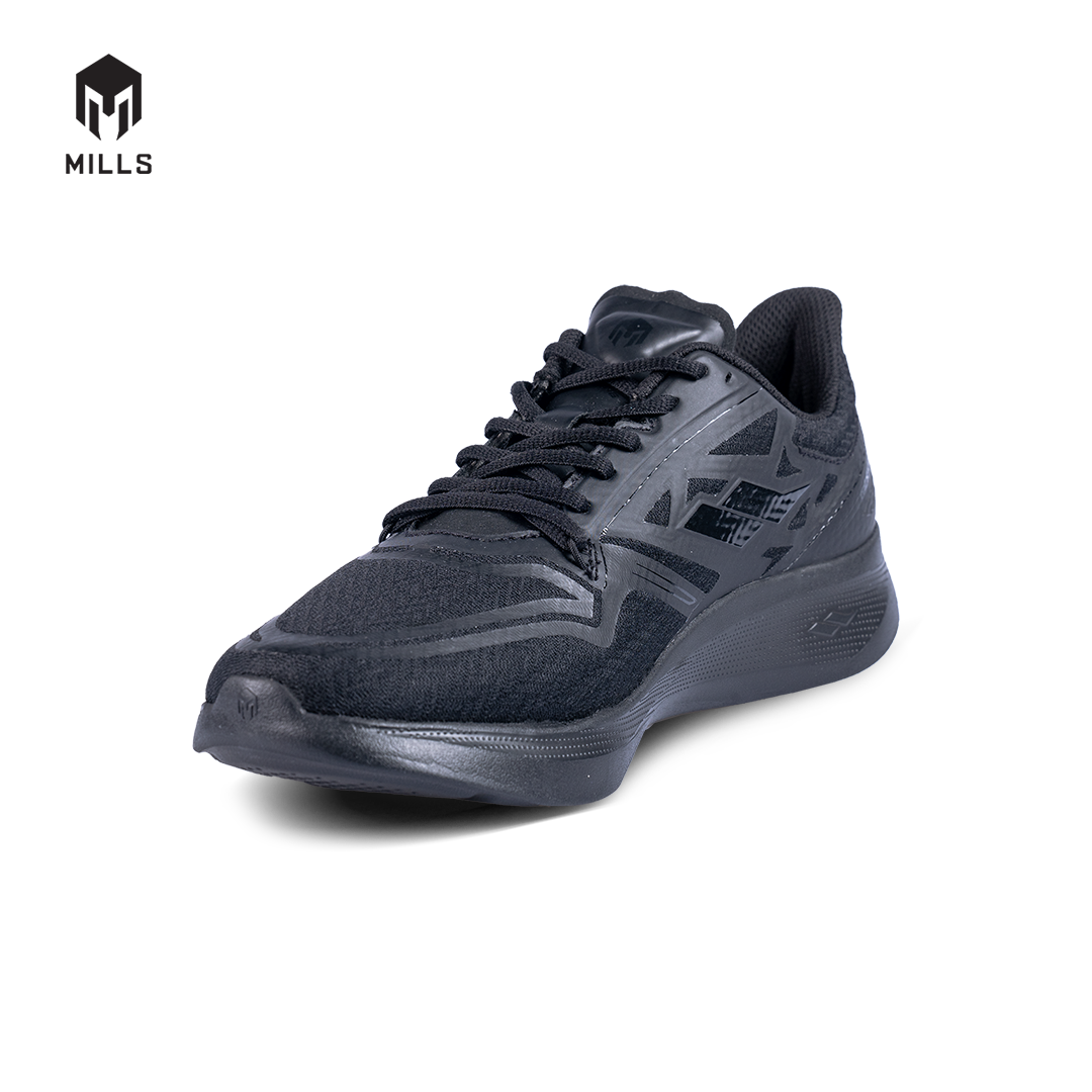 Mills Sepatu Lari Running Shoes Treximo Omega M2 Triple Black 9105004