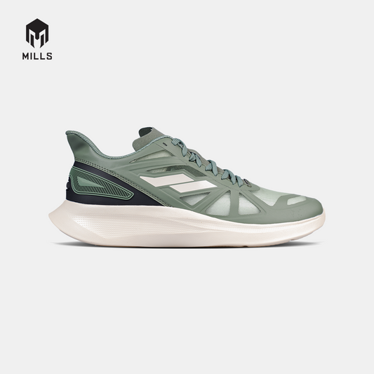 MILLS SEPATU LARI RUNNING SHOES OLAHRAGA SAGA PINE.GREEN/ANTIQUE.WHITE/BLACK 9106001