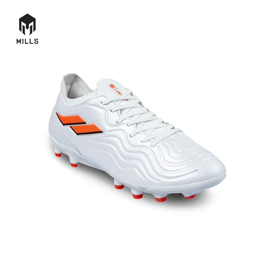 MILLS SEPATU SEPAKBOLA ASTRO VIZARE ELITE FG WHITE PEARLIZED/ORANGE/BLACK 9305104