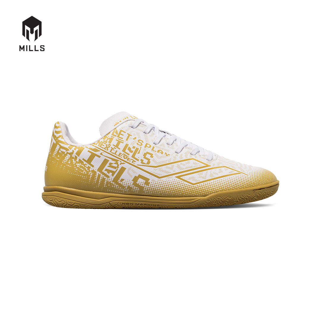 MILLS Sepatu Futsal Blazar IN White / Gold 9403803