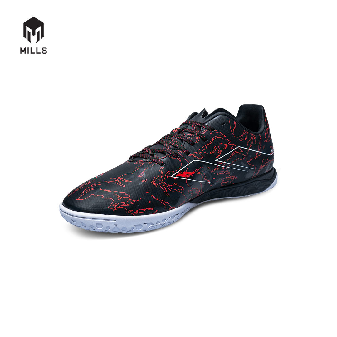 MILLS Sepatu Futsal Flame 2.0 IN Black / Flame. Red / White 9403902