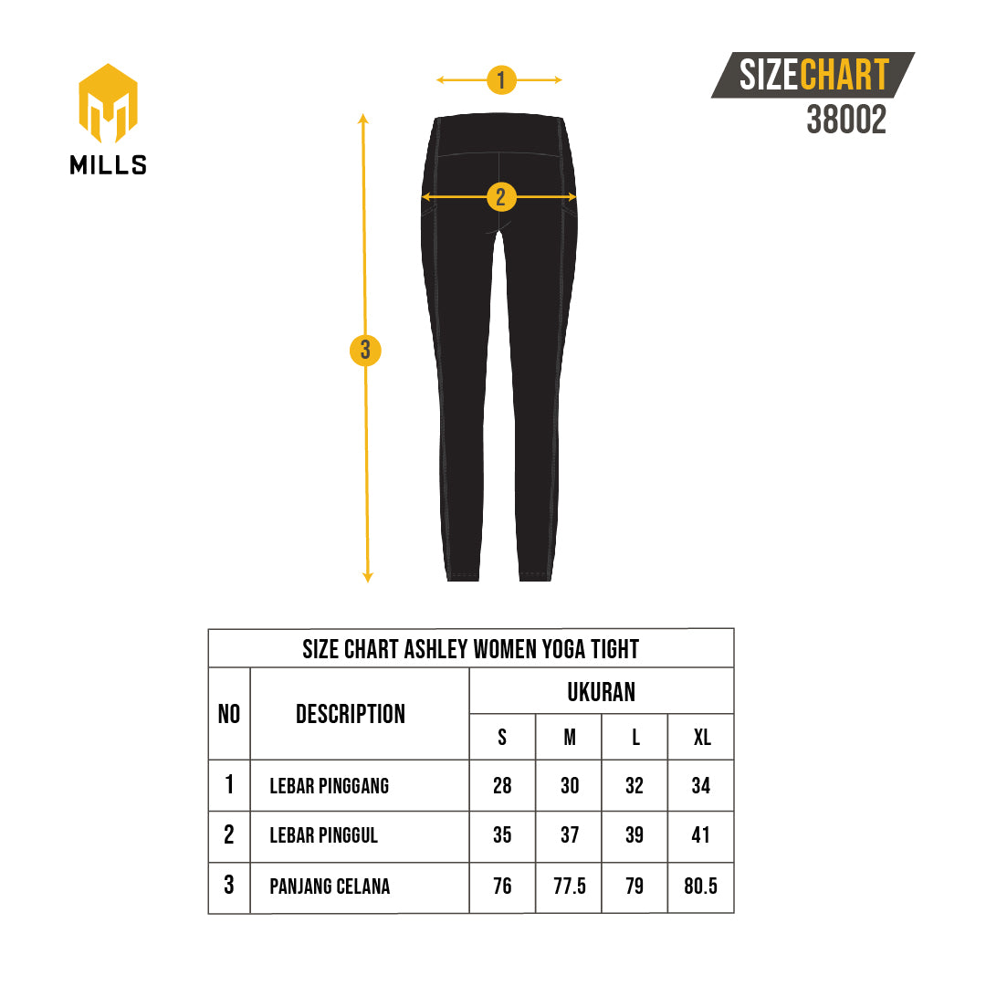 MILLS Celana Legging Wanita Ashley Women Yoga Tight 38002