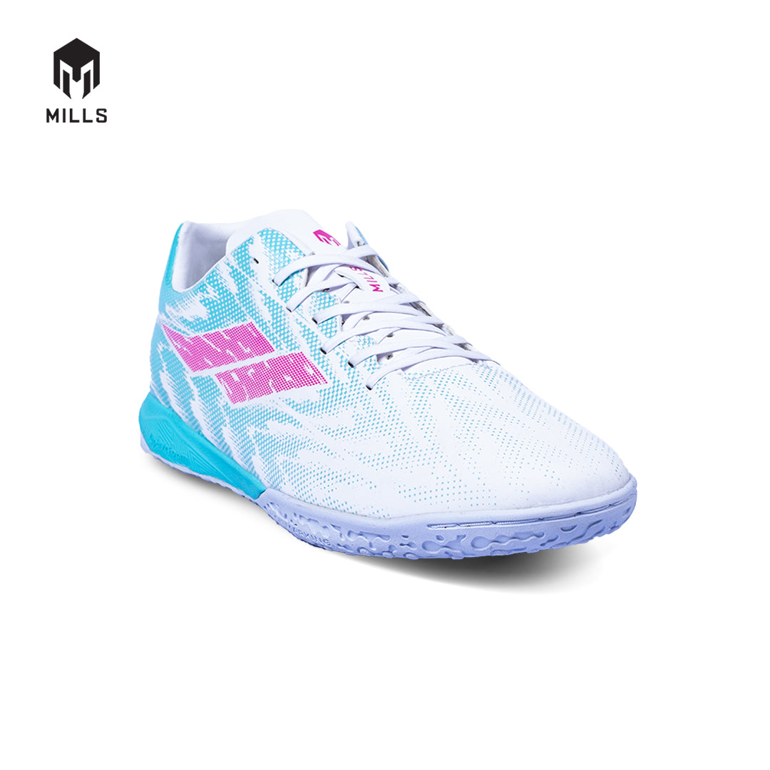 MILLS Sepatu Futsal Xenon In White / Turquoise 9401633