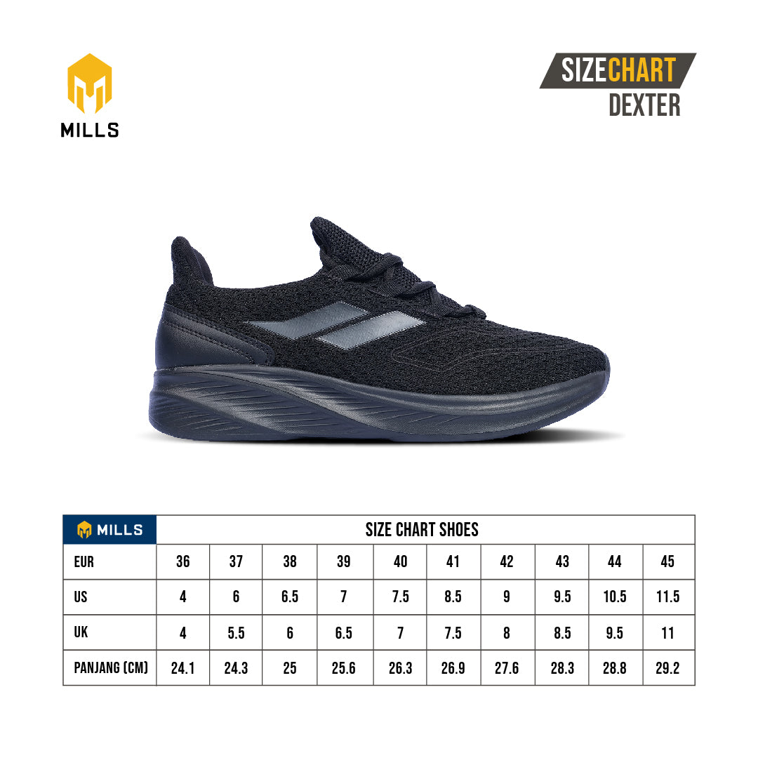 MILLS Sepatu Dexter Black / Black 9701802