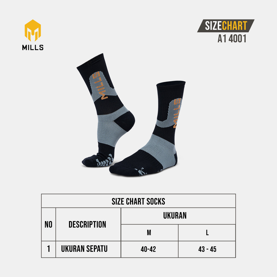 MILLS Kaos Kaki Olahraga Sport Nebula Quarter Socks A1 4001