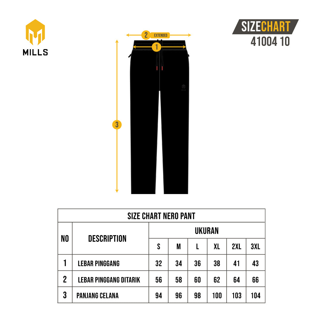 MILLS Celana Training Track Pant Nero 03000004