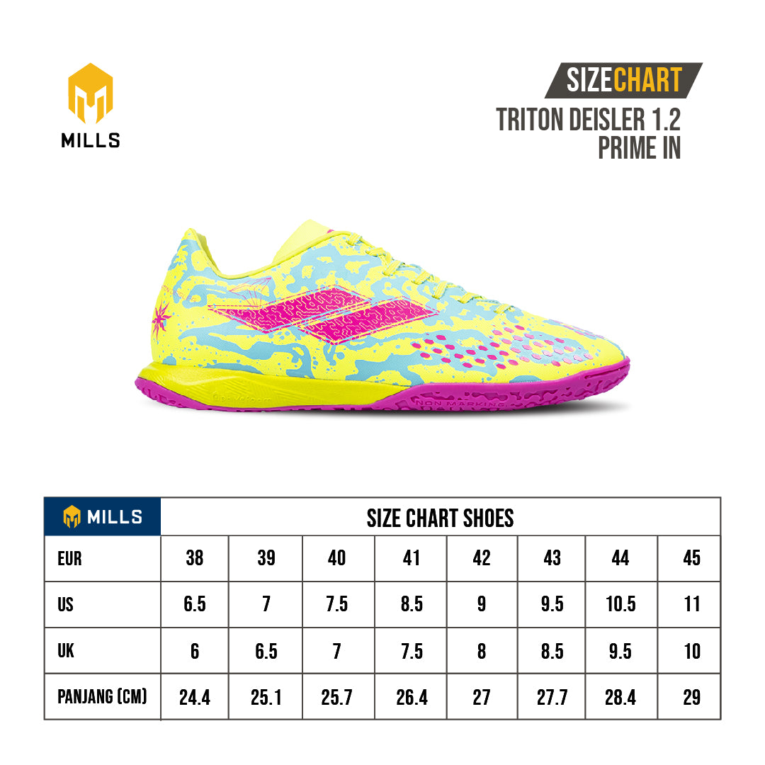 MILLS Sepatu Futsal Triton Deisler 1.2 Prime IN DK. Navy / Magenta / White 9403402