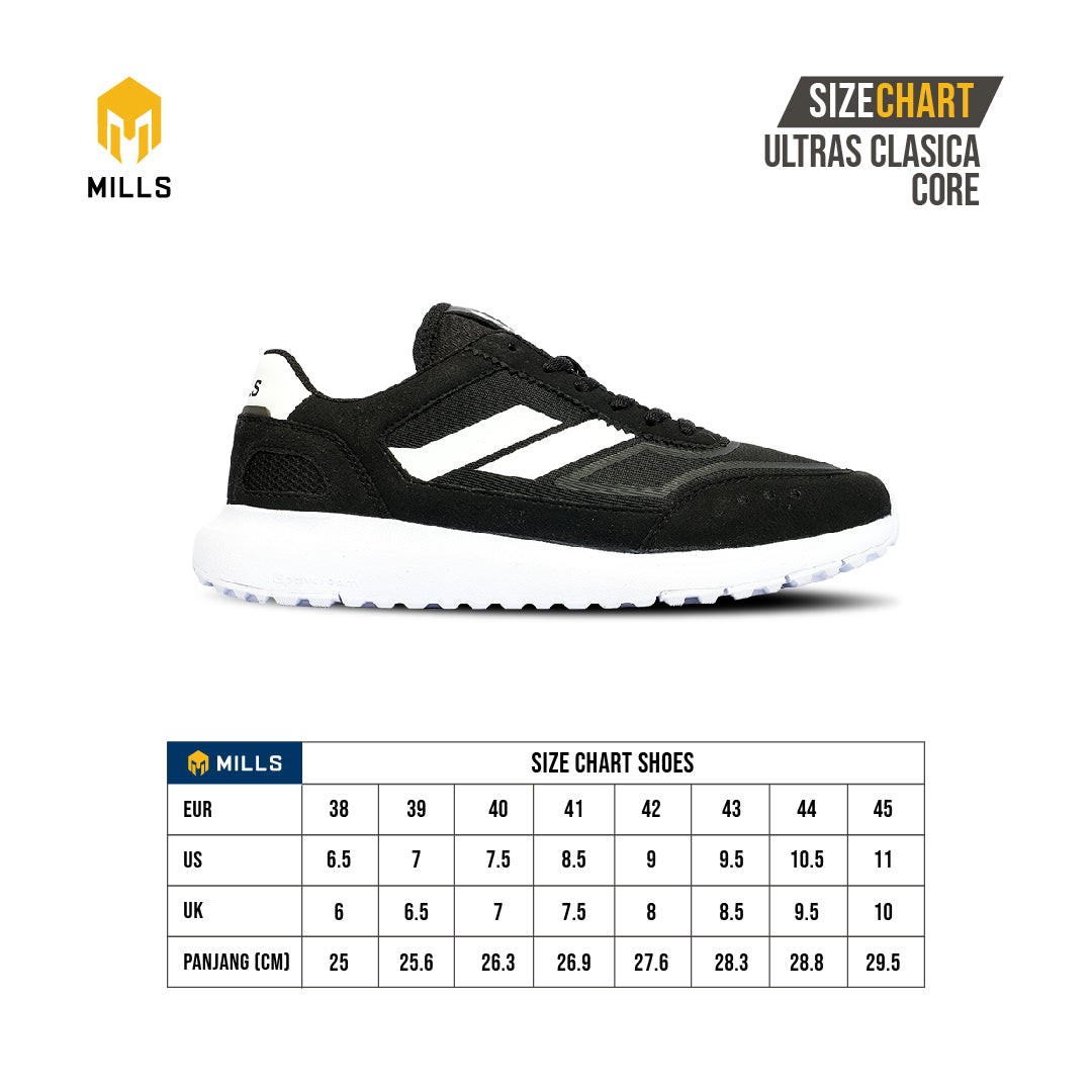 MILLS Sepatu Ultras Clasica Core Black / White 9700213