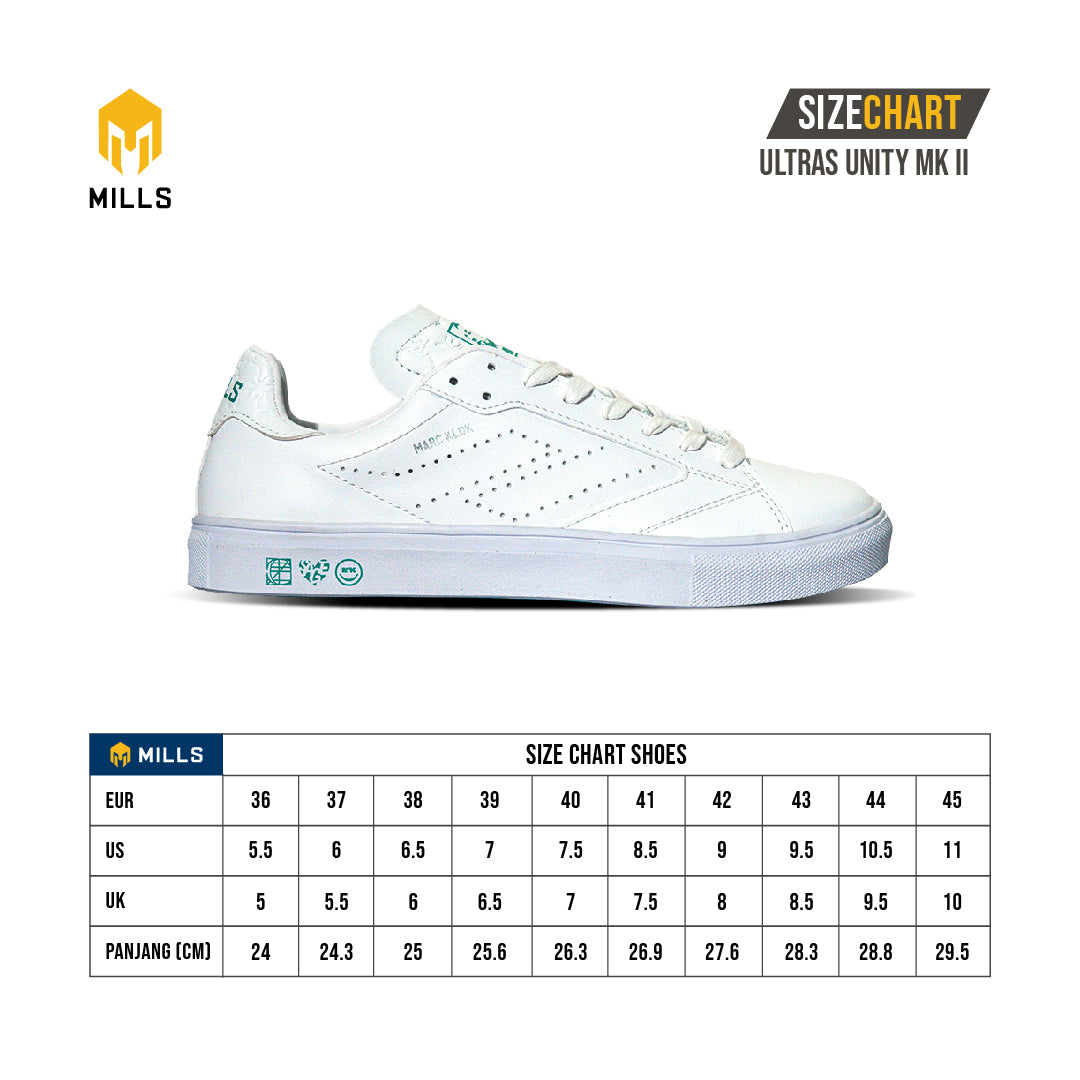 MILLS Sepatu Ultras Unity MK II White / Spectra Green / White 9701202