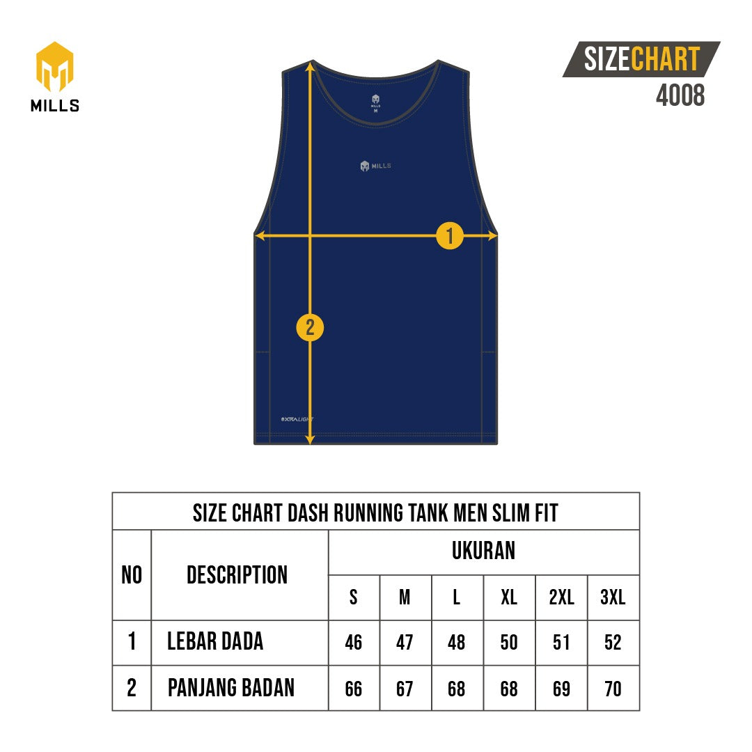 MILLS Singlet Running Dash Running Tank Sleeveless 4008