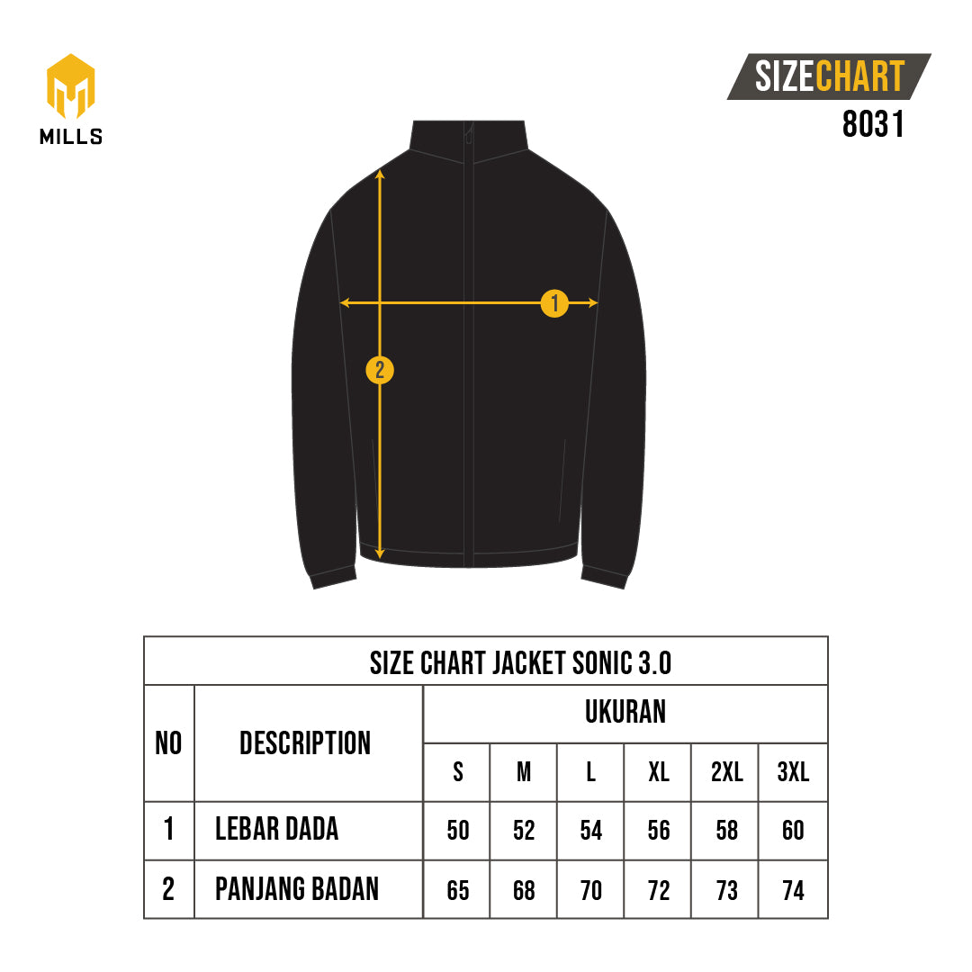 MILLS JAKET OLAHRAGA SONIC JACKET 3.0 8031