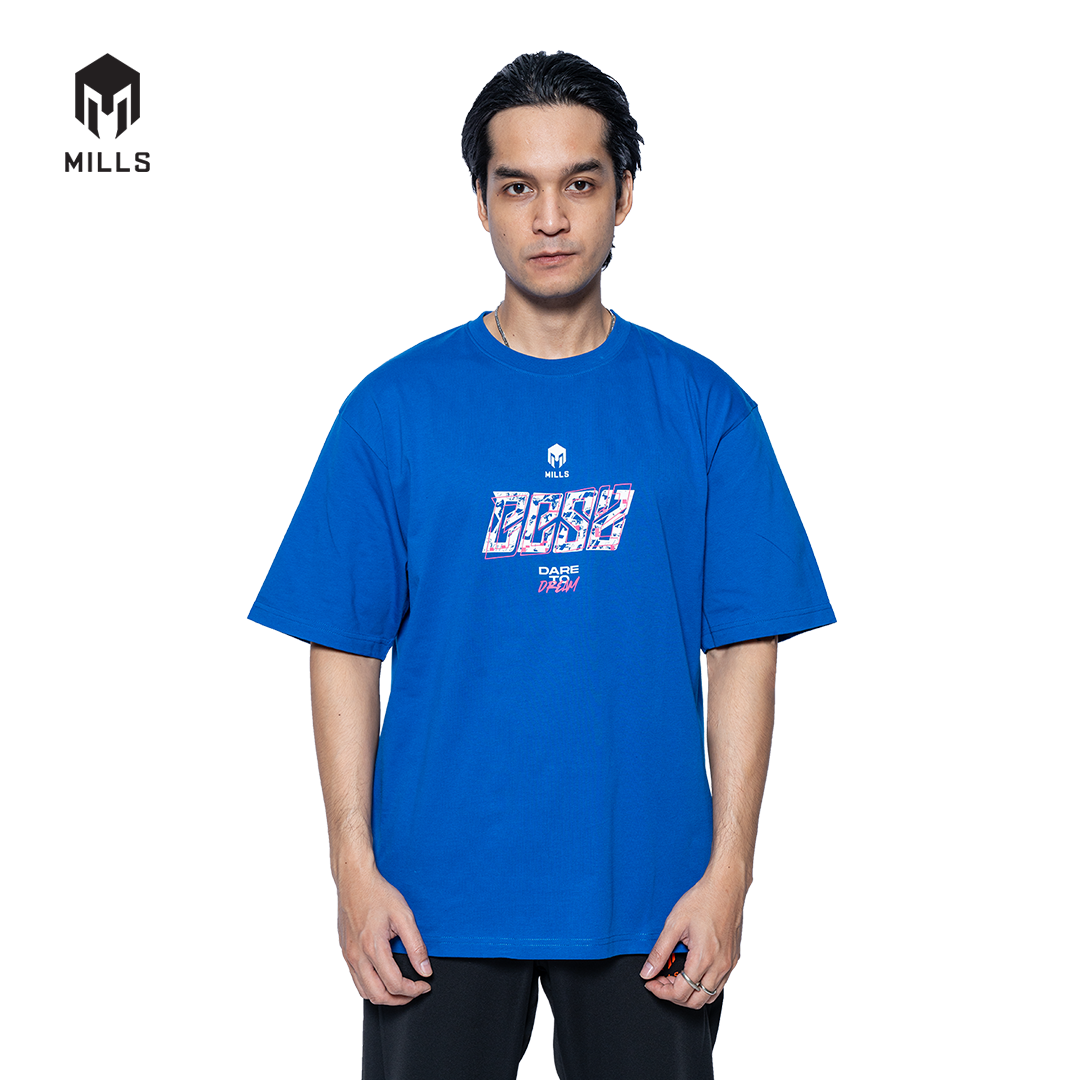 MILLS Kaos Oblong Katun Cotton T-Shirt BBS Oversize T-Shirt 28010