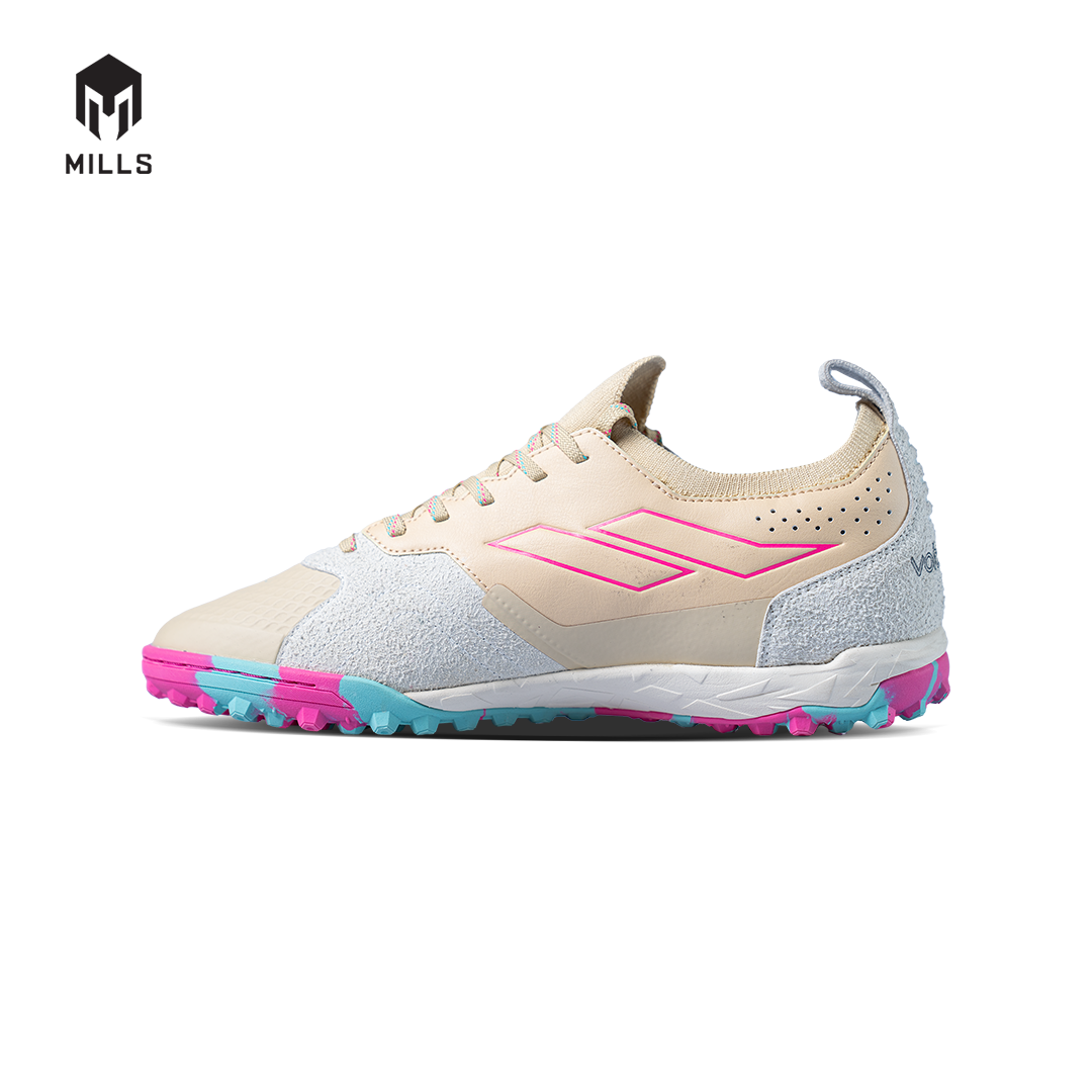 MILLS Sepatu Futsal Voltasala Pro Nemesis Turf Beige / Pink / LT Blue 9001502