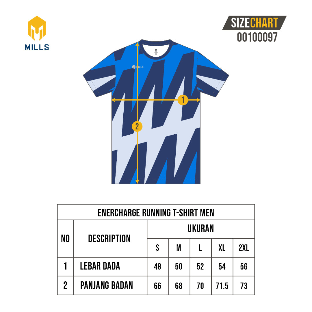 MILLS Baju Olahraga Running Enercharge Running Tshirt Men 00100097