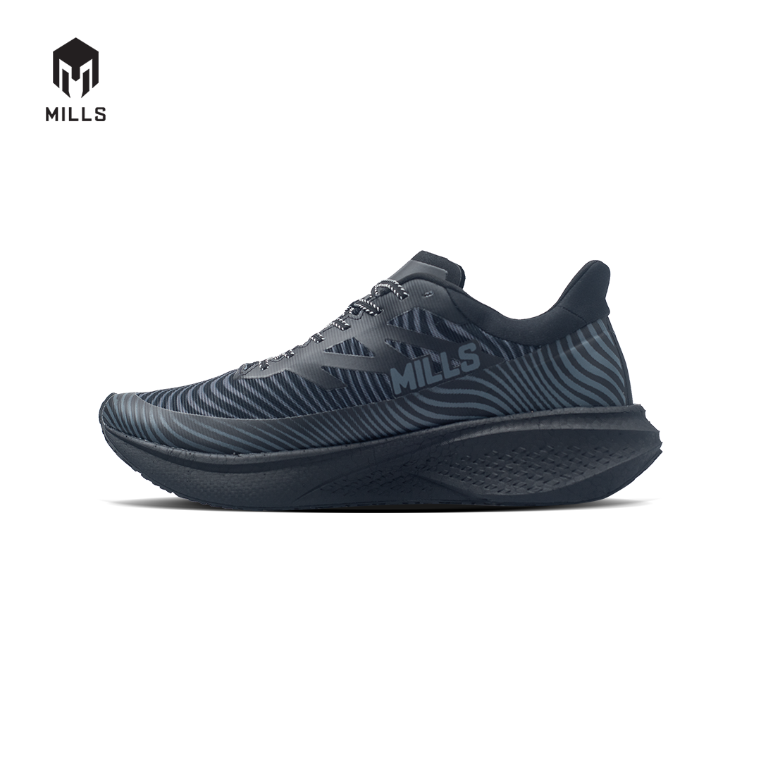 Mills Sepatu Lari Running Shoes Enermax Dynaplate Black / DK Grey 9100702