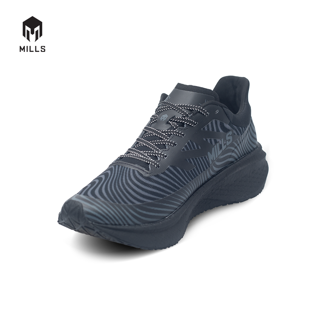 Mills Sepatu Lari Running Shoes Enermax Dynaplate Black / DK Grey 9100702