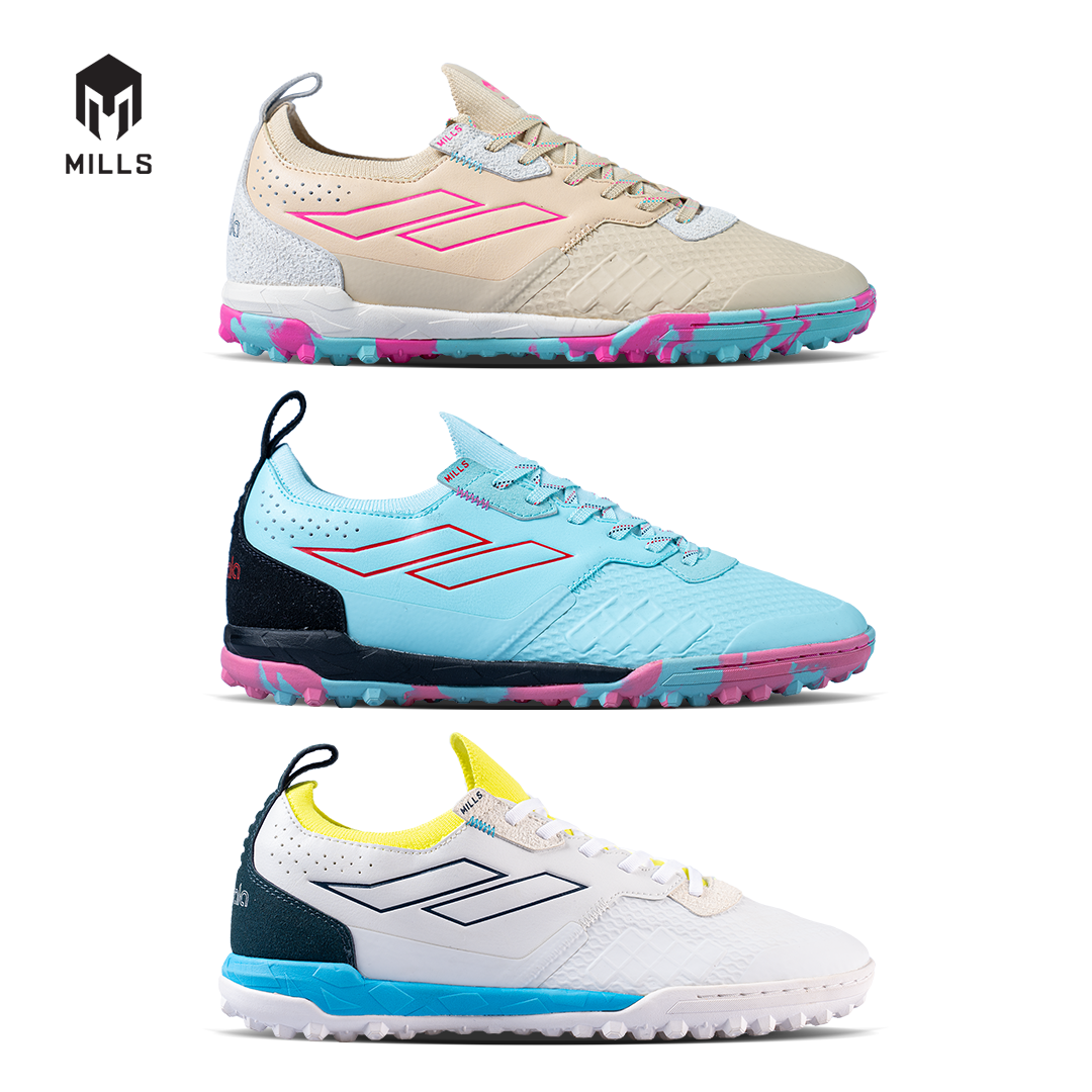 MILLS Sepatu Futsal Voltasala Pro Nemesis Turf Beige / Pink / LT Blue 9001502