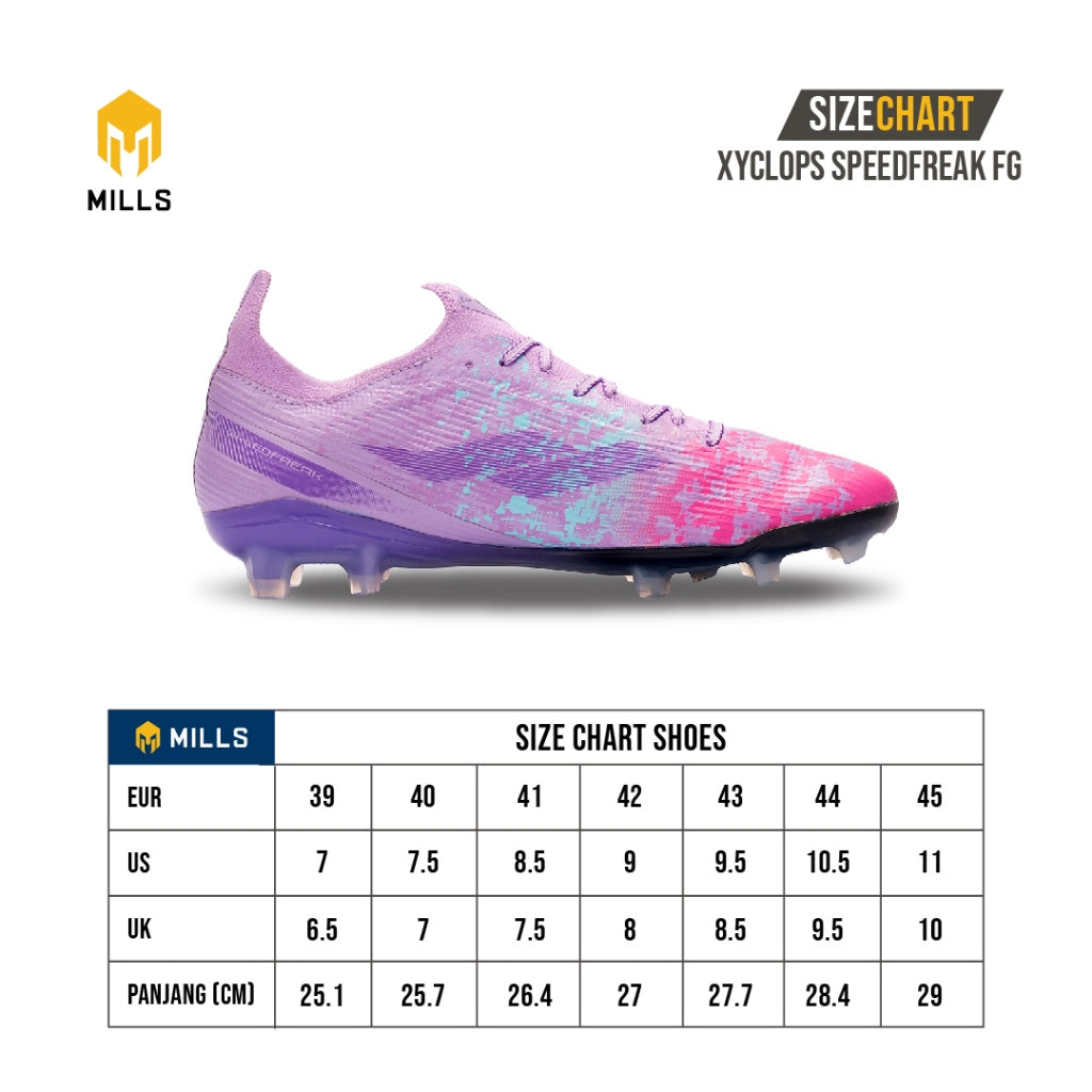 MILLS Sepatu Sepakbola Xyclops Speedfreak FG Off. White / Magenta / Black 9301602
