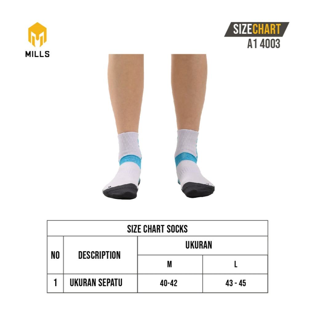 MILLS Kaos Kaki Olahraga Sport Gama Short Socks A1 4002