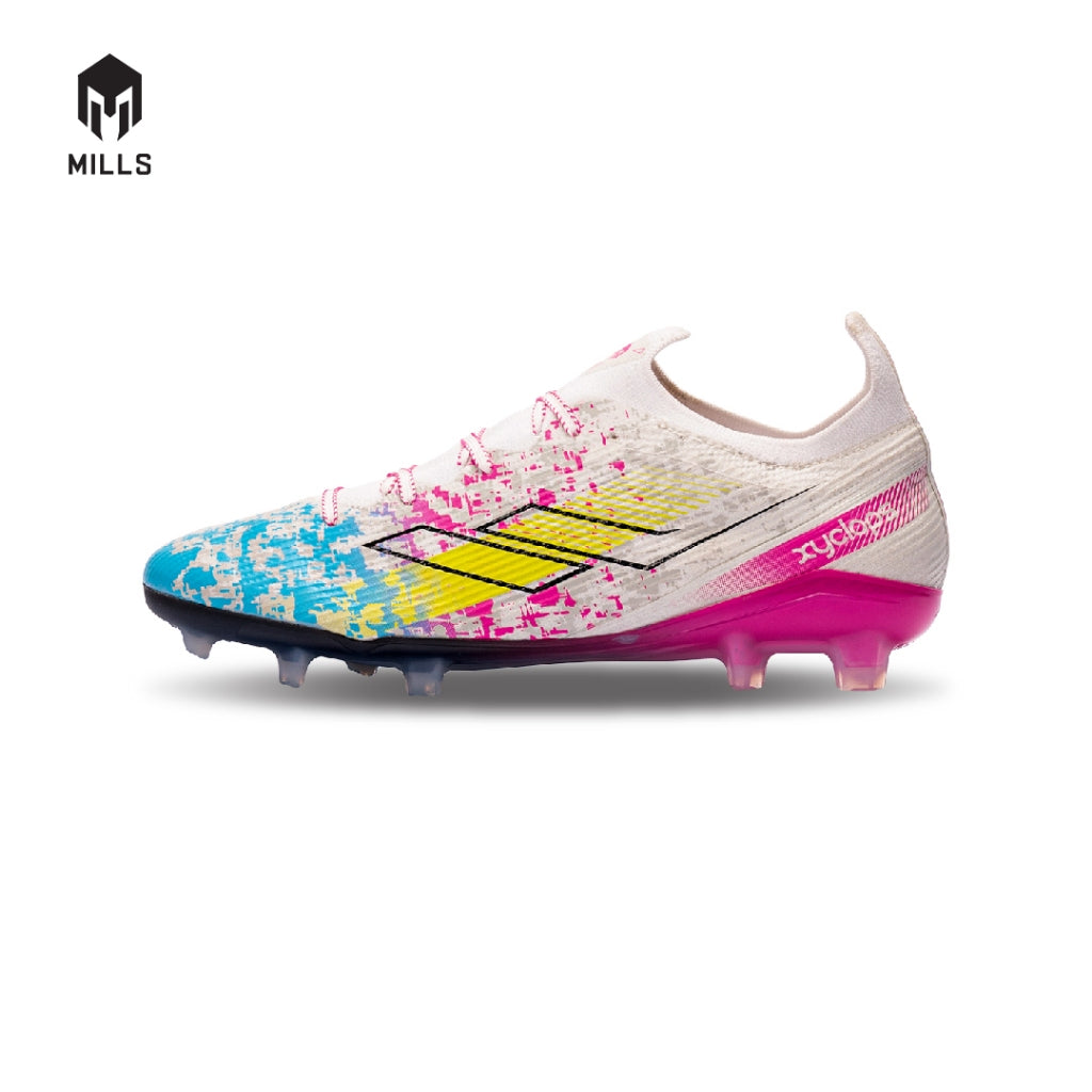MILLS Sepatu Sepakbola Xyclops Speedfreak FG Off. White / Magenta / Black 9301602