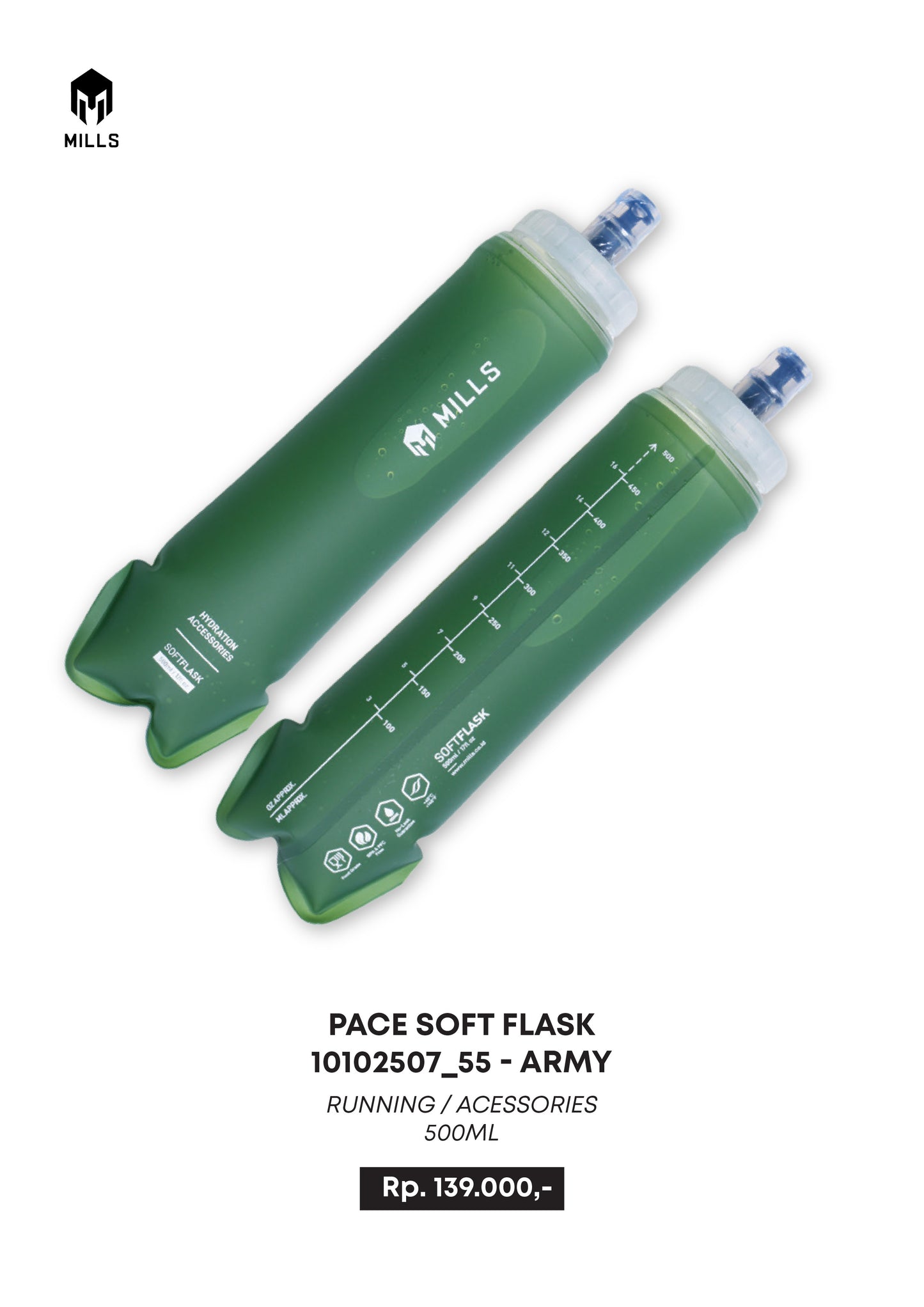MILLS BOTOL MINUM RUNNING PACE SOFT FLASK 500ML 10102507