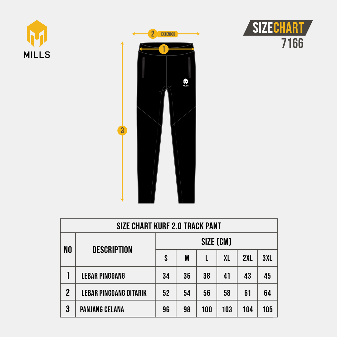 MILLS CELANA TRAINING KURF 2.O TRACK PANT 7166