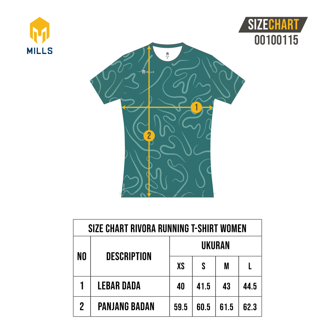MILLS BAJU OLAHRAGA RUNNING RIVORA RUNNING T-SHIRT WOMEN 00100115