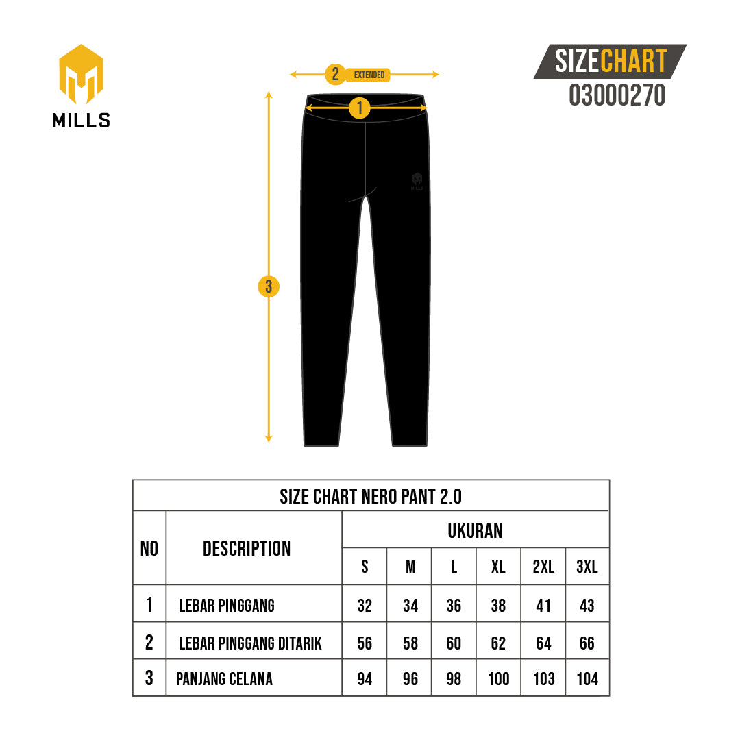 MILLS Celana Training Track Pant Nero 2.0 03000270