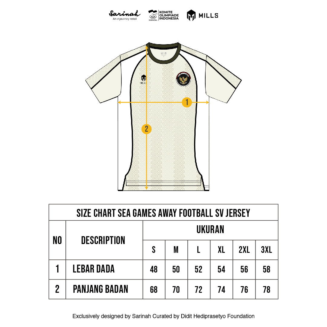 MILLS SEA GAMES AWAY FOOTBALL JERSEY SV BEIGE 00100814 66SGM