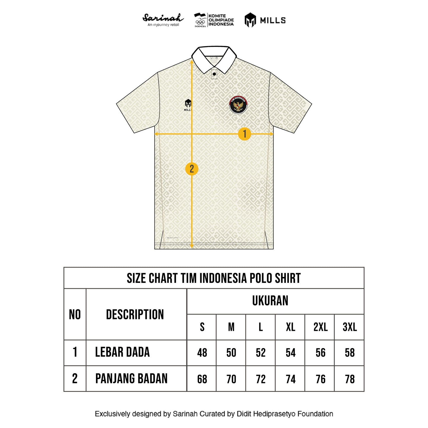 MILLS TIM INDONESIA PERFORMANCE POLO SHIRT BEIGE 00700312 66SGM