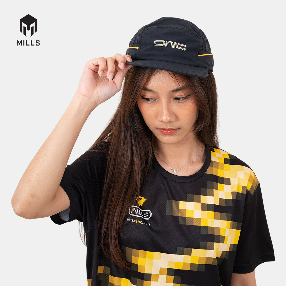 MILLS ONIC NOSTALNIC RUNNING CAP BLACK 09104117 10ONC