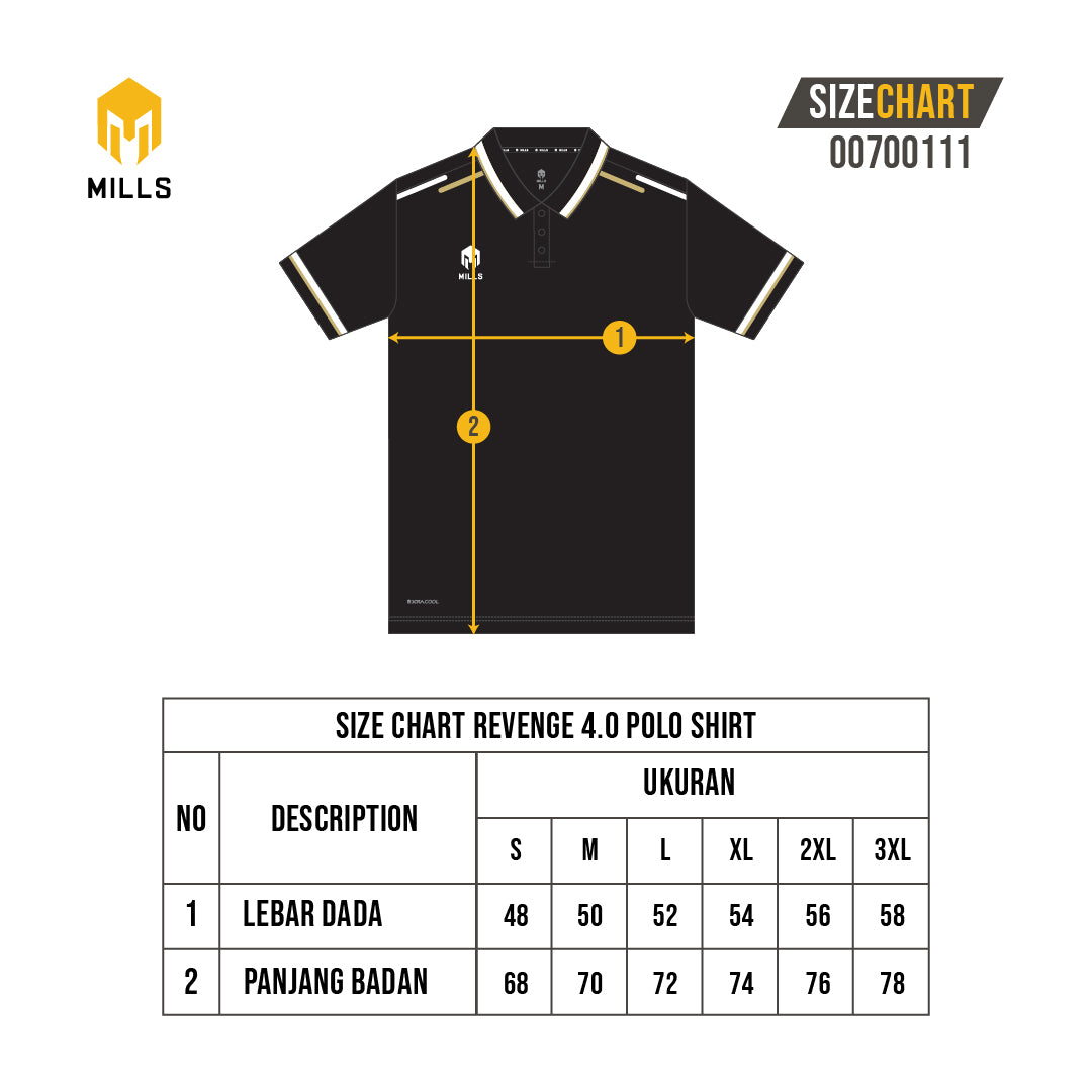 MILLS Polo Shirt Sport Style Revenge 4.0 00700111