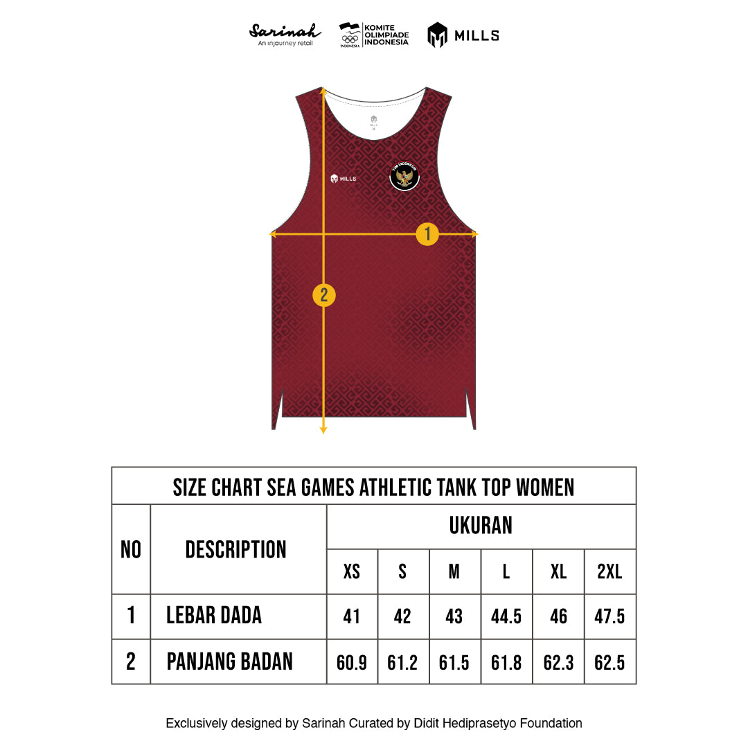 MILLS SEA GAMES ATHLETIC TANK TOP WOMEN RED 01100086 30SGM