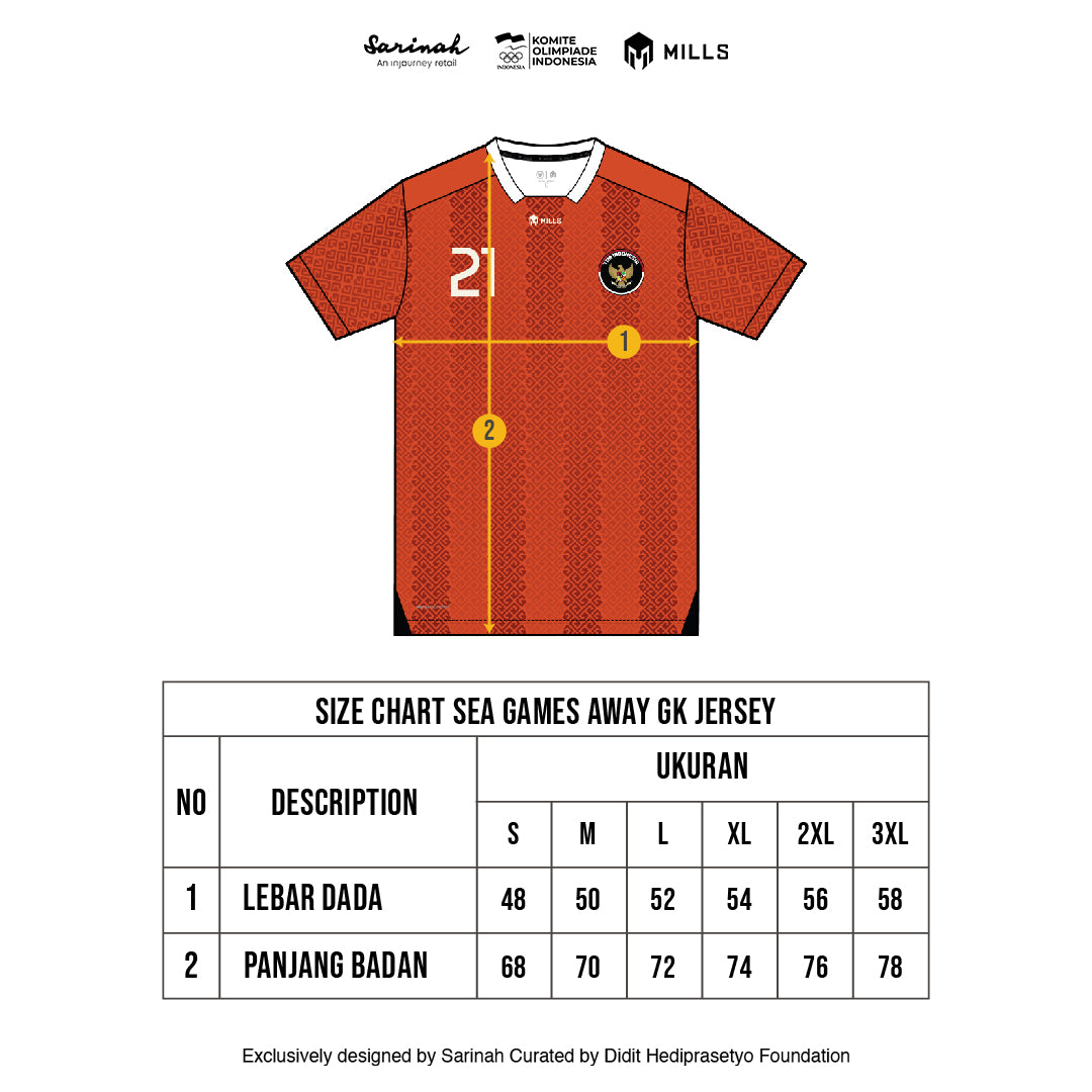 MILLS SEA GAMES AWAY GK FOOTBALL JERSEY PI ORANGE 00100810 60SGM