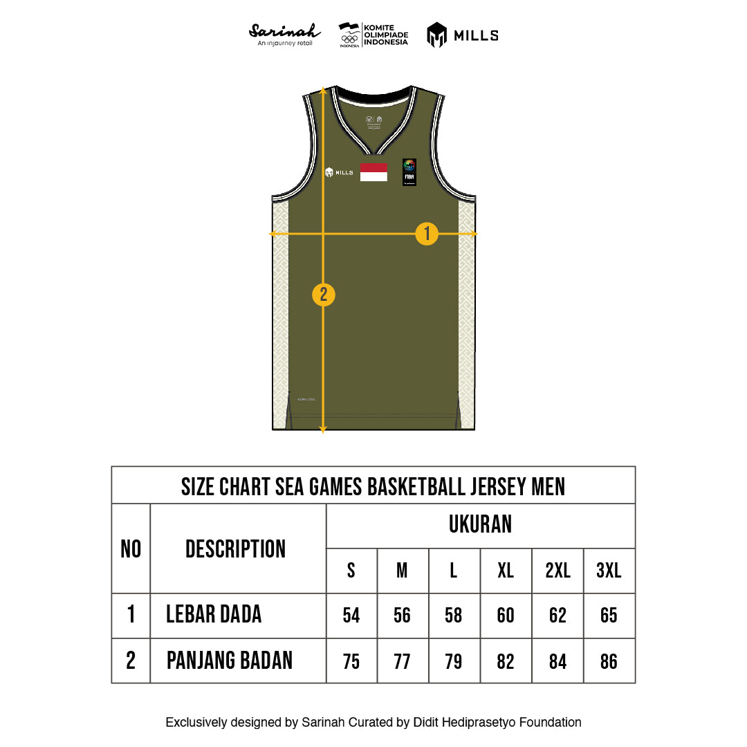 MILLS SEA GAMES BASKETBALL JERSEY MEN GREEN 01100083 50SGM