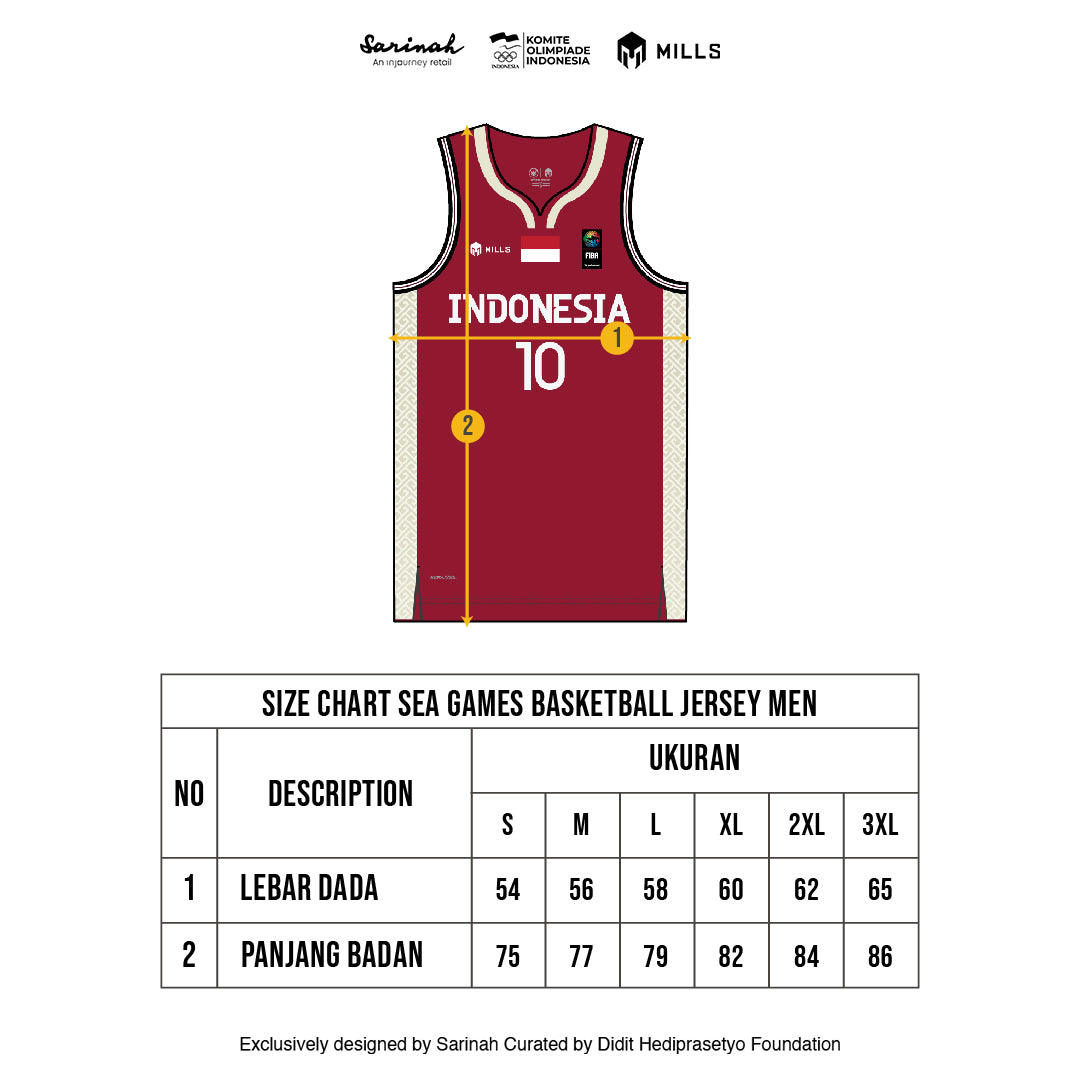 MILLS SEA GAMES BASKETBALL JERSEY MEN RED 01100083 30SGM