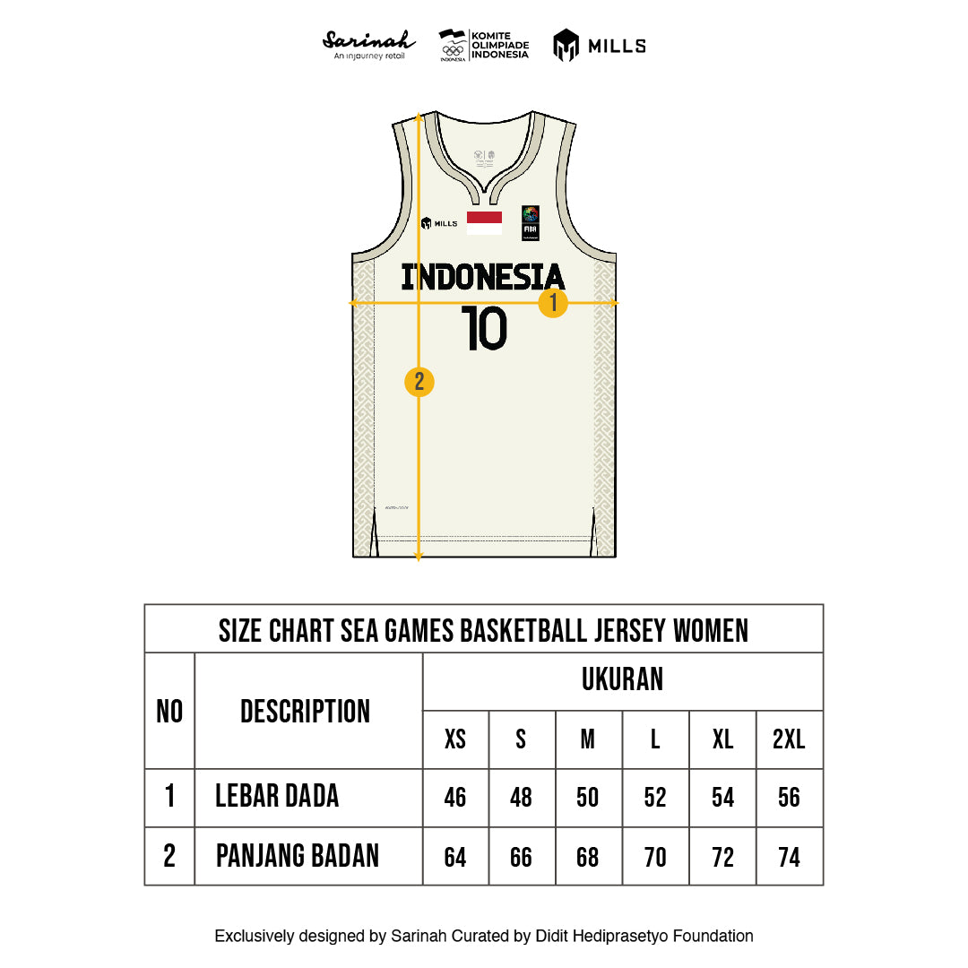 MILLS SEA GAMES BASKETBALL JERSEY WOMEN BEIGE 01100084 66SGM