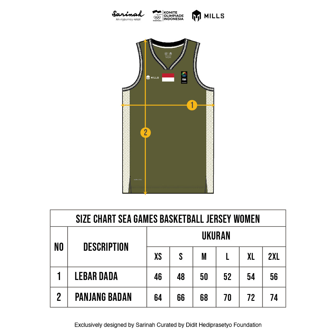 MILLS SEA GAMES BASKETBALL JERSEY WOMEN GREEN 01100084 50SGM