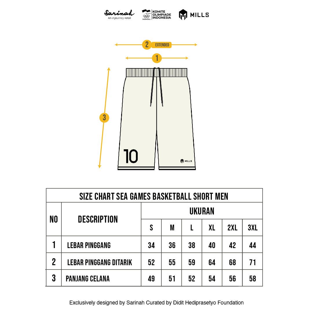 MILLS SEA GAMES BASKETBALL SHORT MEN BEIGE 03100373 66SGM