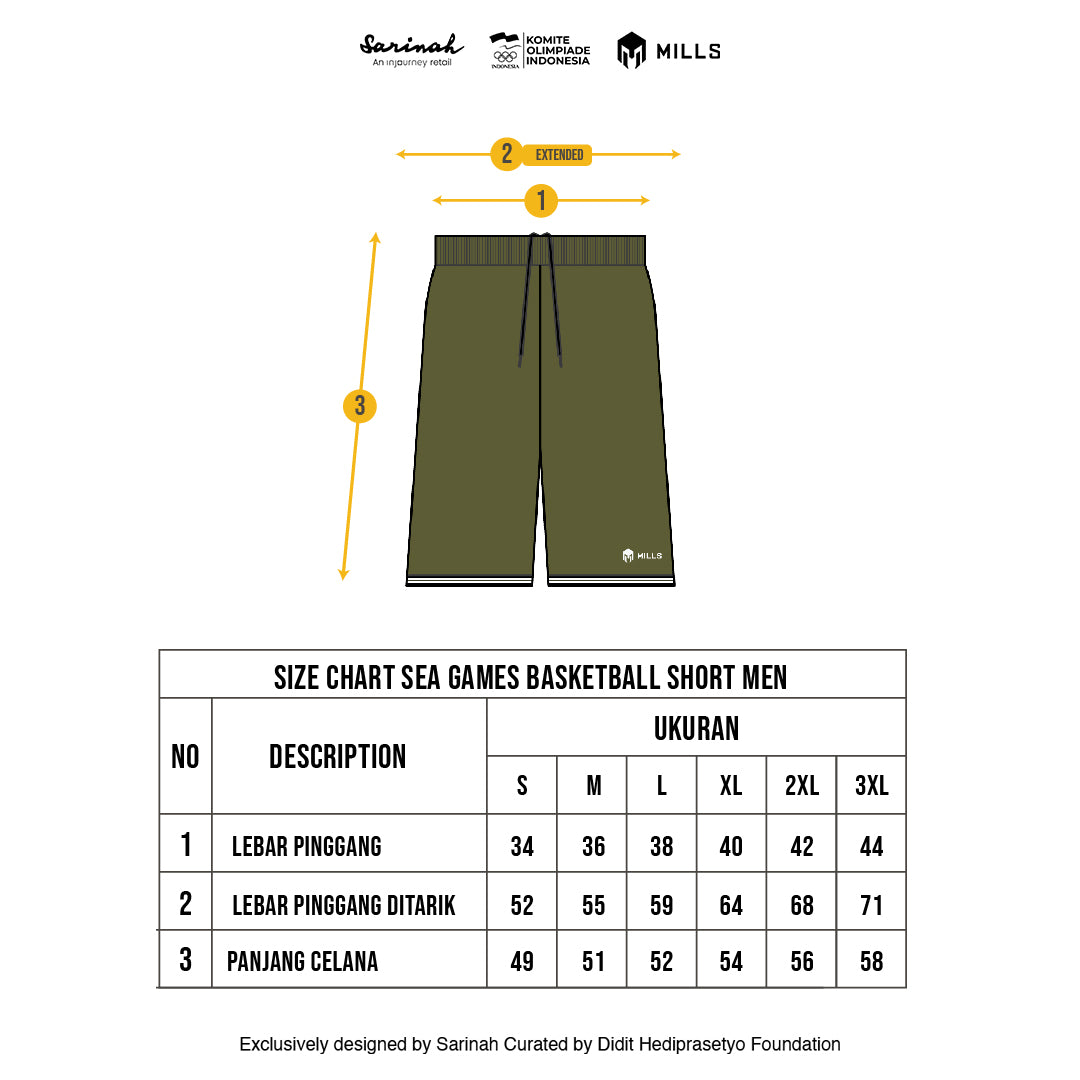 MILLS SEA GAMES BASKETBALL SHORT MEN GREEN 03100373 50SGM