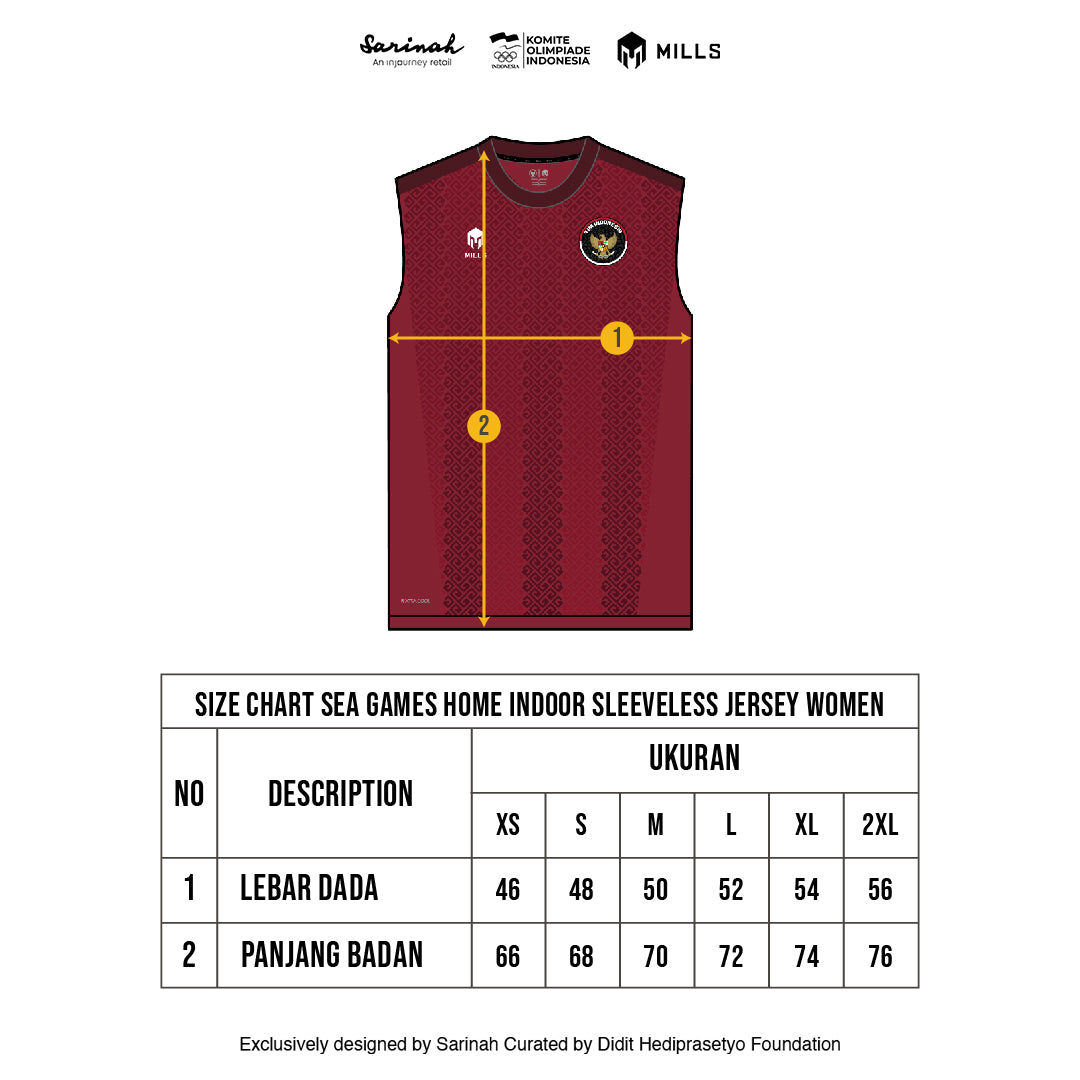 MILLS SEA GAMES HOME INDOOR SLEEVELESS WOMEN RED 01100078 30SGM