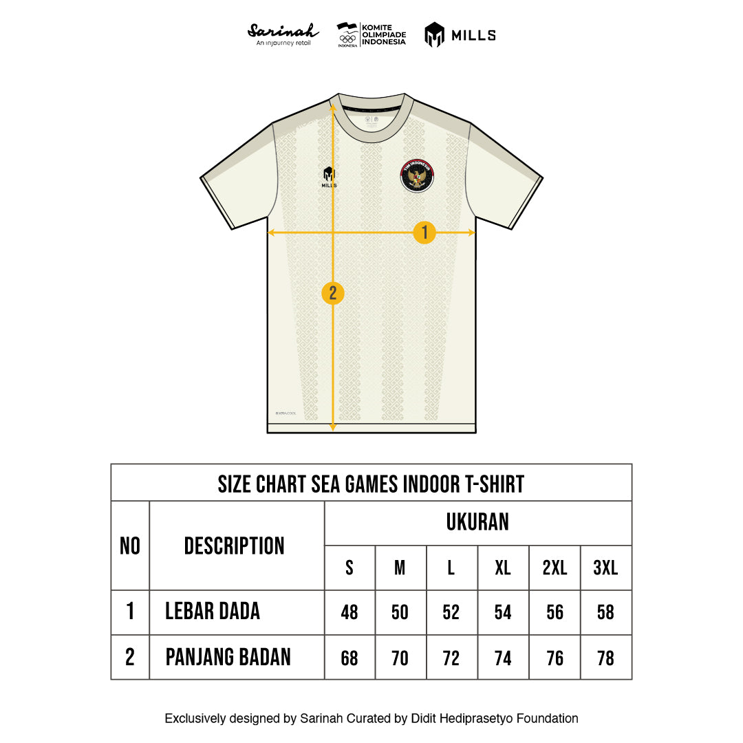 MILLS SEA GAMES INDOOR T-SHIRT BEIGE 00100801 66SGM