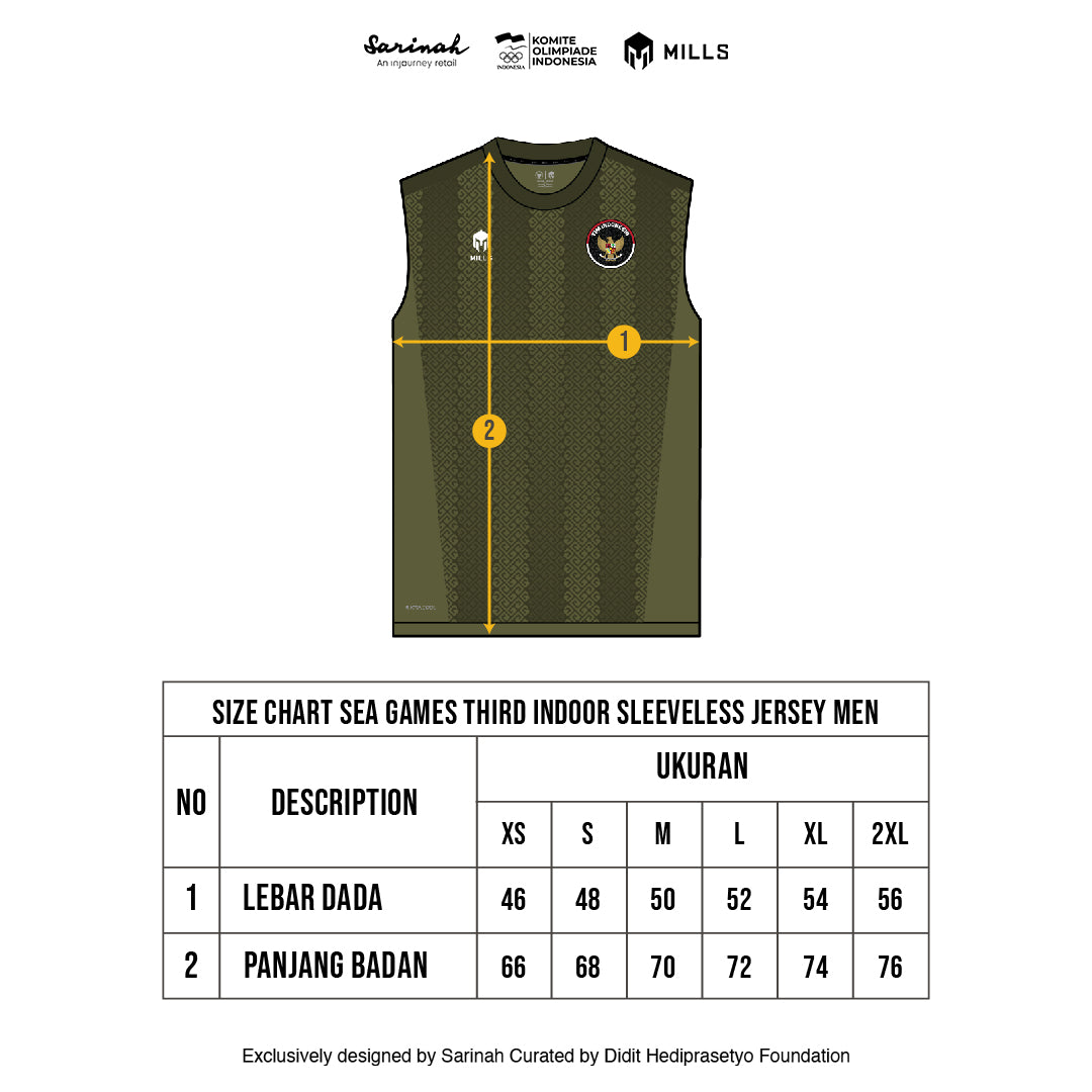 MILLS SEA GAMES THIRD INDOOR SLEEVELESS MEN GREEN 01100081 50SGM